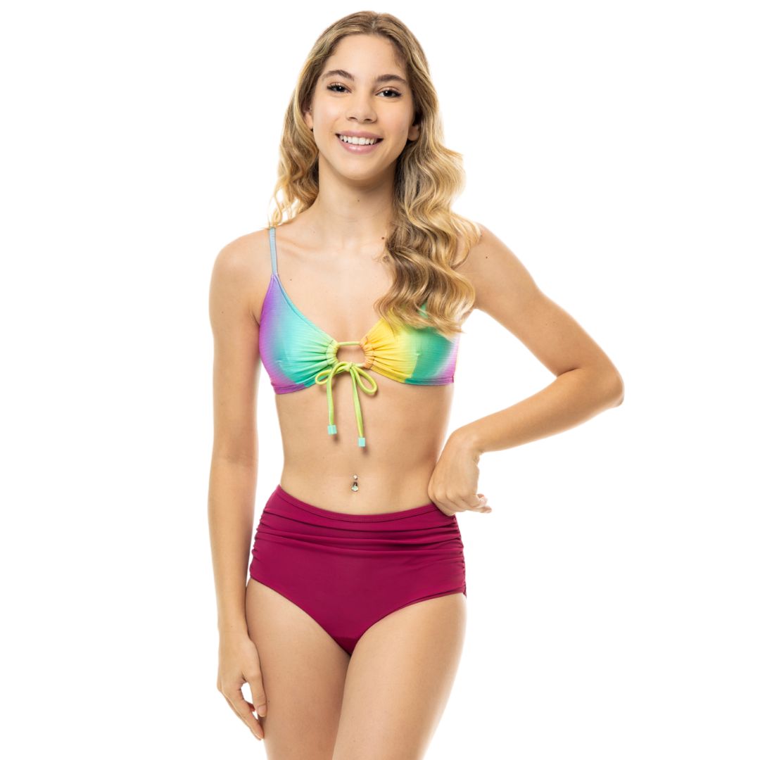 Bikini mestruale a vita alta per adolescenti Lelambu® Cosette