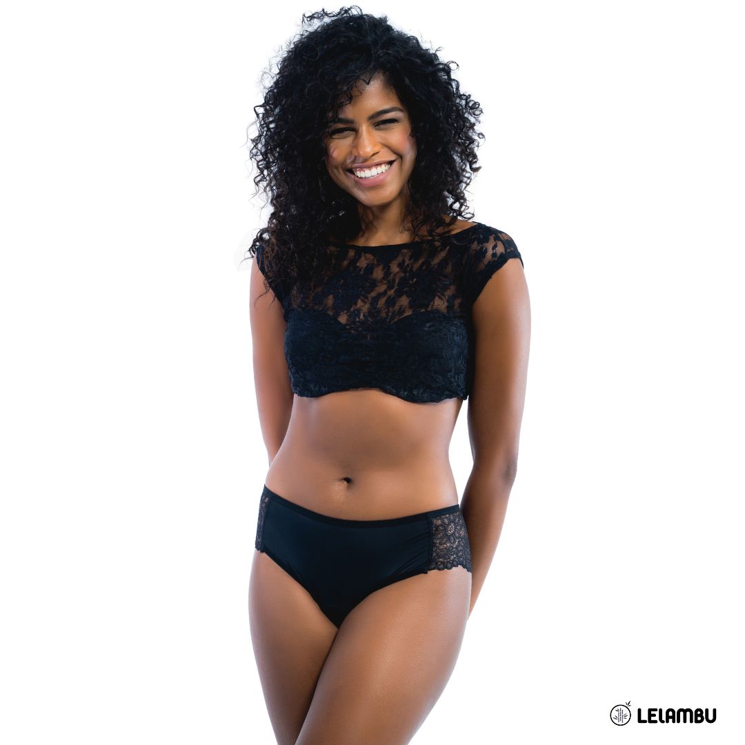 Mutande mestruali con pizzo Lelambu® Chantal