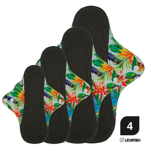 Pack Iniciante pensos reutilizáveis de bambú orgánico branco