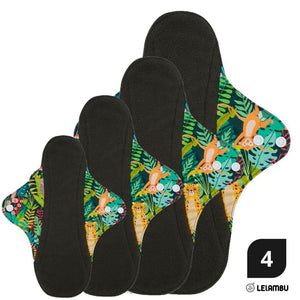 Pack Iniciante pensos reutilizáveis de bambú orgánico verde