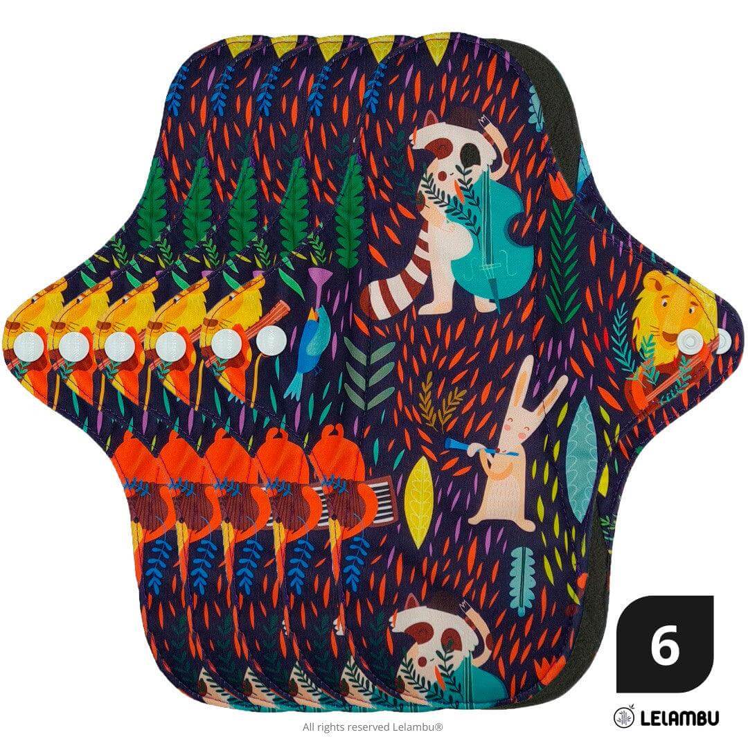 Pensos higiénicos reutilizáveis de bambú orgánico laranja