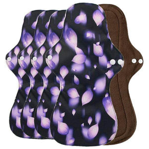 Pensos higiénicos reutilizáveis de noite com bambú lilás