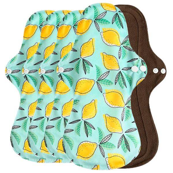 Pensos higiénicos reutilizáveis de noite com bambú verde