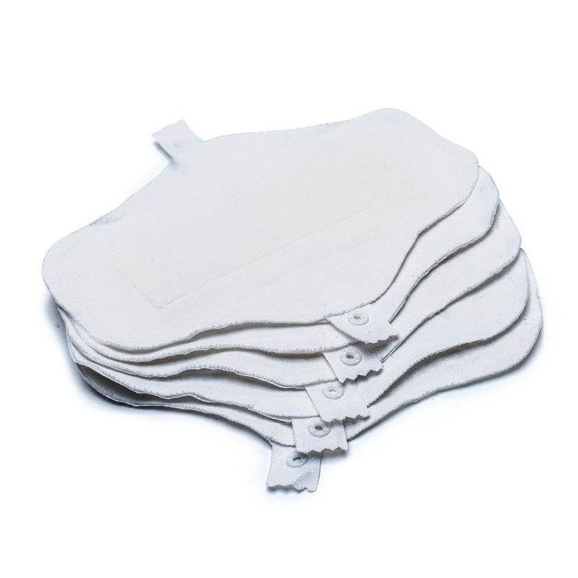 Pensos diários reutilizáveis de algodão orgánico