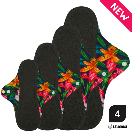 Confezione iniziale assorbenti igienici ergonomici riutilizzabili (4 pz.)