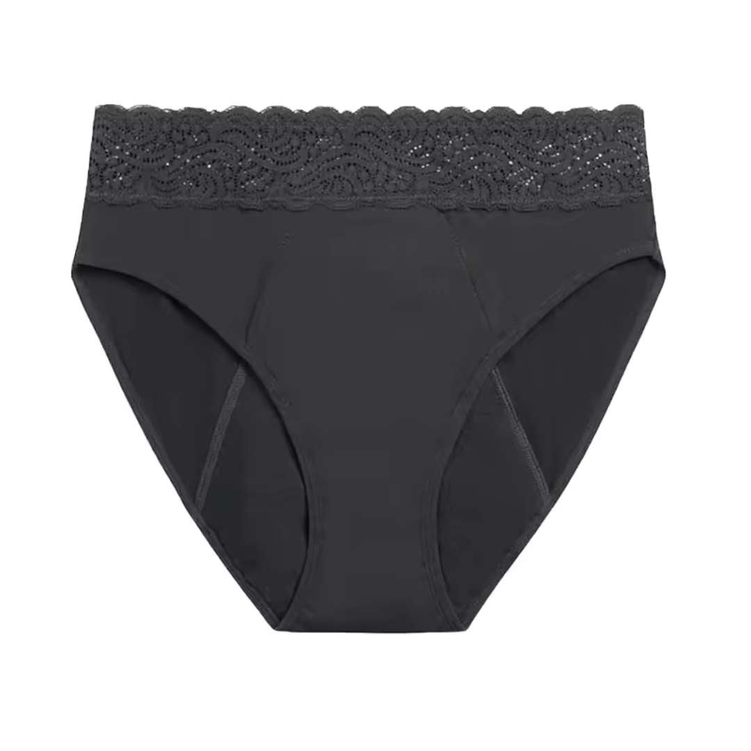 Mutanda mestruale a vita alta con pizzo Lelambu® Vittoria